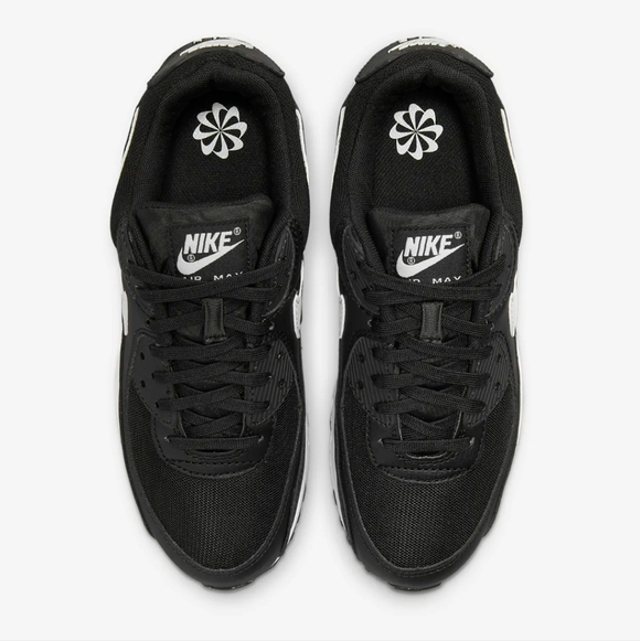 Nike Air Max 90 Womens Sneakers Shoes Customized with Crystals Black - Picture 4 of 6